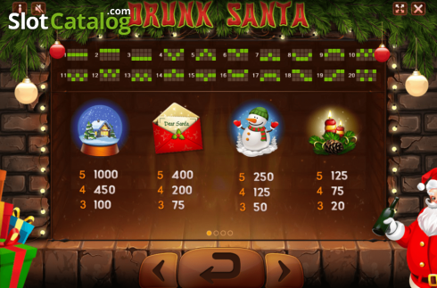 Скрин5. Drunk Santa слот