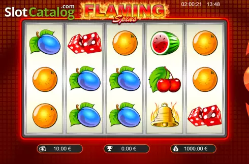 Скрин2. Flaming Spins (Cogg Studios) слот