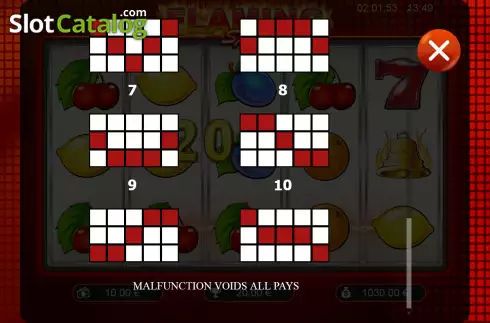 Скрин7. Flaming Spins (Cogg Studios) слот