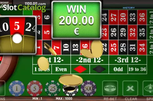 Скрин3. European Roulette (Cogg Studio) слот