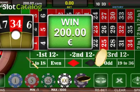 Скрин4. European Roulette (Cogg Studio) слот