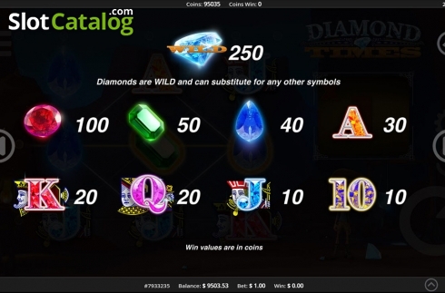 Скрин4. Diamond Times слот