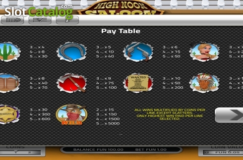 Скрин6. High Noon Saloon слот