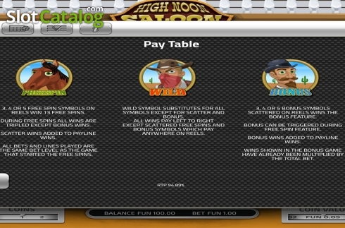 Скрин7. High Noon Saloon слот