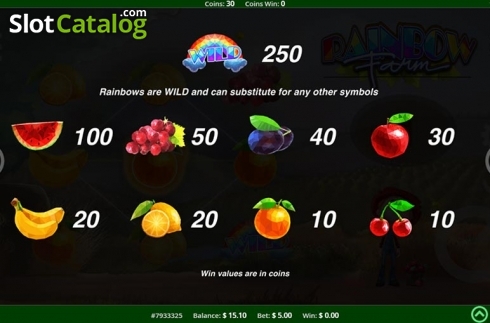 Скрин4. Rainbow Farm слот