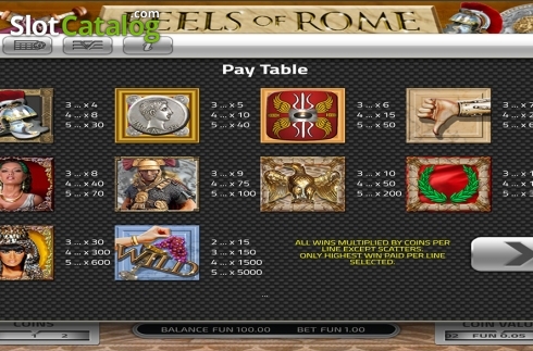 Скрин6. Reels of Rome (Concept Gaming) слот