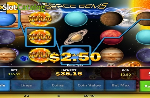 Скрин5. Space Gems (Concept Gaming) слот