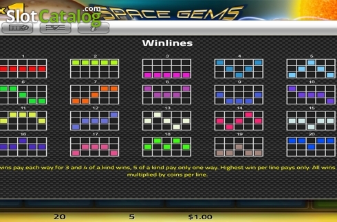 Скрин8. Space Gems (Concept Gaming) слот