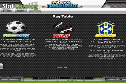 Скрин7. Super Campeonato Brasileiro слот