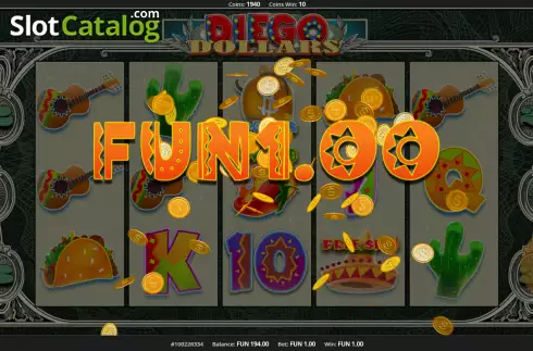 Скрин3. Diego Dollars слот