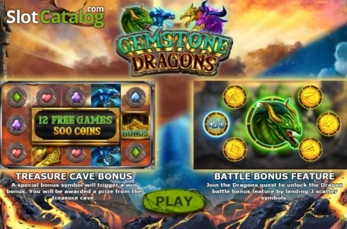 Скрин2. Gemstone Dragons слот