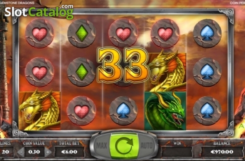 Скрин4. Gemstone Dragons слот