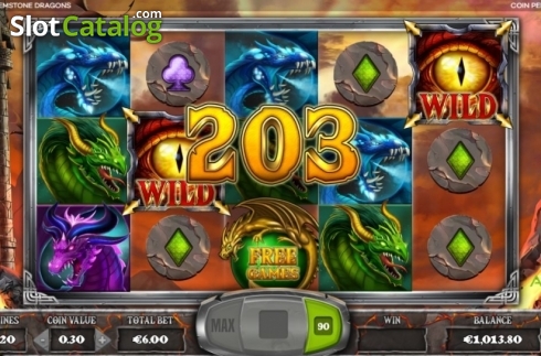 Скрин5. Gemstone Dragons слот