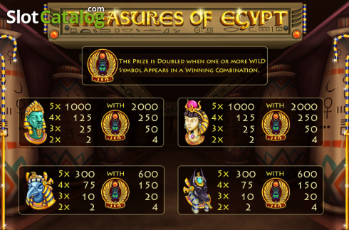 Скрин3. Treasures of Egypt (Cozy) слот