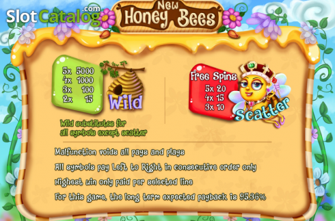 Скрин2. New Honey Bees слот
