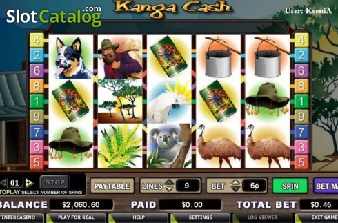 Скрин2. Kanga Cash (Cryptologic) слот