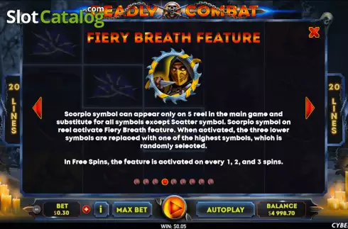 Скрин7. Deadly Combat слот