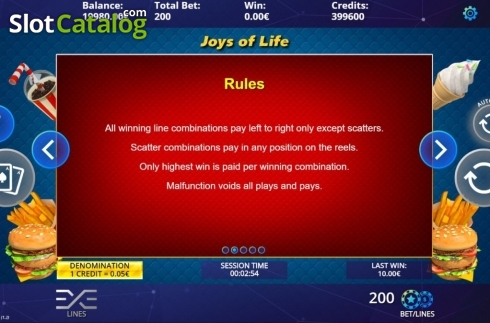 Скрин6. Joys of Life слот