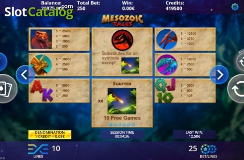 Скрин9. Mesozoic Tales слот