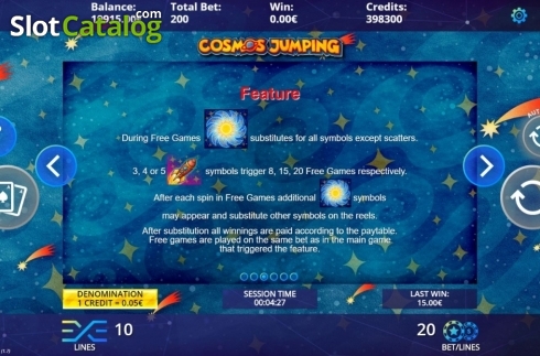 Скрин7. Cosmos Jumping слот