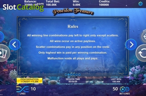 Скрин6. Poseidon Treasure слот
