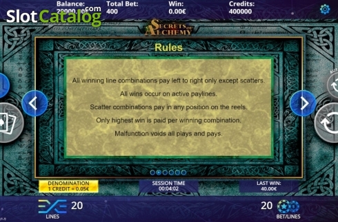 Скрин6. Secrets of Alchemy (DLV) слот