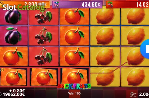 Скрин5. Brick Fruits 40 Lines слот