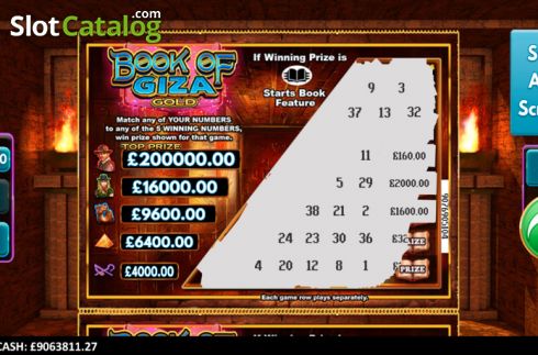 Скрин3. Book of Giza Gold слот