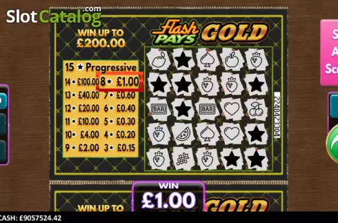 Скрин4. Flash Pays Gold Scratcher слот