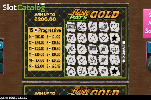 Скрин3. Flash Pays Gold Scratcher слот