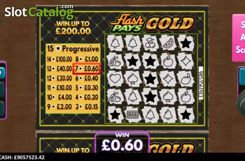 Скрин8. Flash Pays Gold Scratcher слот