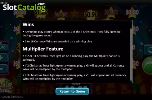 Скрин5. Lit Christmas LuckyTap слот