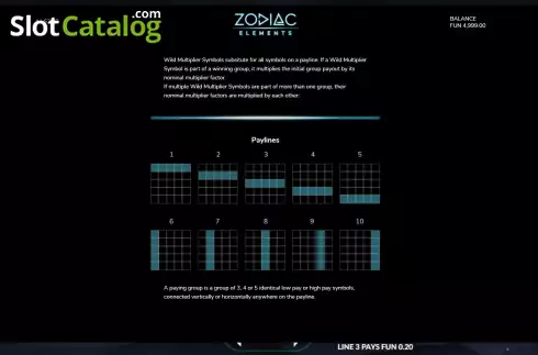 Скрин8. Zodiac Elements слот