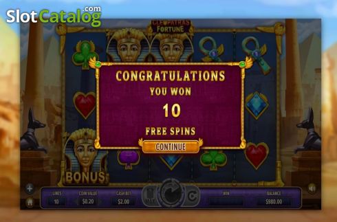 Скрин4. Cleopatras Fortune (Dragon Gaming) слот