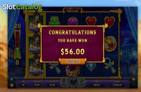 Скрин6. Cleopatras Fortune (Dragon Gaming) слот