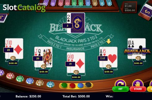 Скрин3. Blackjack (Dragon Gaming) слот