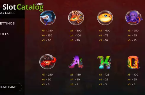 Скрин9. Sea Treasures (Dragon Gaming) слот
