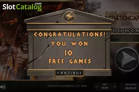 Скрин5. Rise of the Titans Scratchcard слот