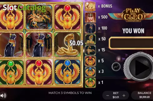 Скрин3. Play With Cleo Scratchcard слот
