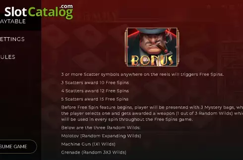 Скрин6. Mafia Family слот