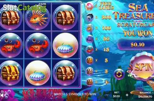 Скрин3. Sea Treasures Scratchcard слот