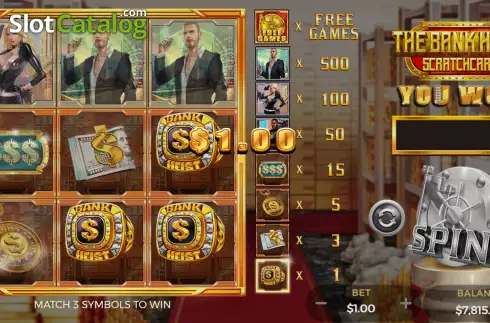 Скрин5. The Bank Heist Scratchcard слот