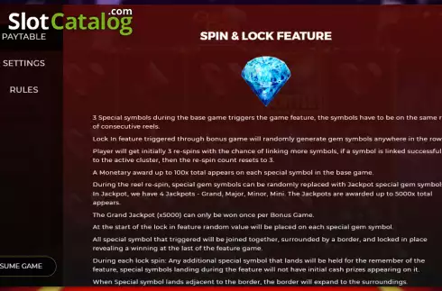 Скрин8. Gems Gala Spin and Lock слот