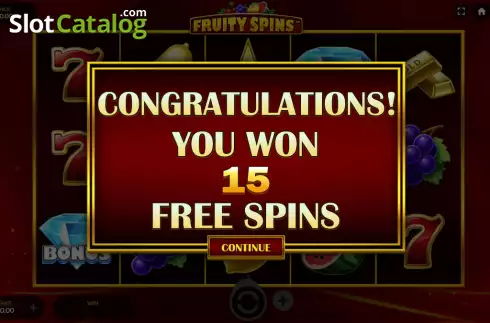 Скрин3. Fruity Spins слот