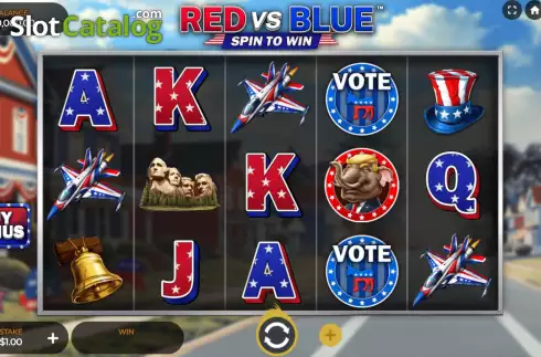 Скрин2. Red vs Blue Spin to Win слот