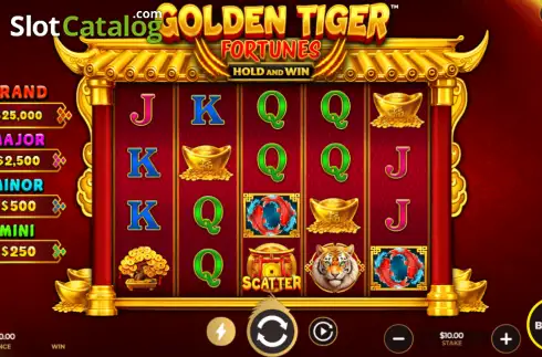 Скрин2. Golden Tiger Fortunes слот