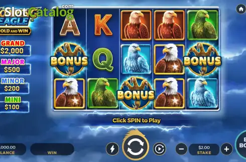 Скрин2. Soaring Eagle - Hold and Win слот