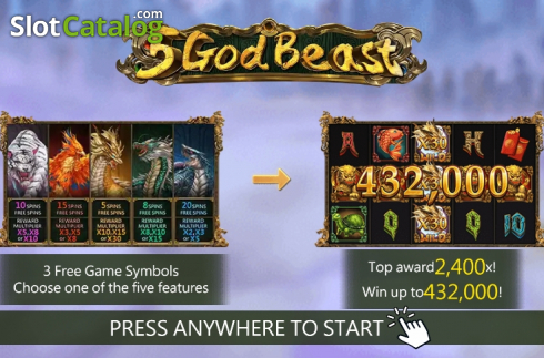 Скрин2. 5 God Beast слот