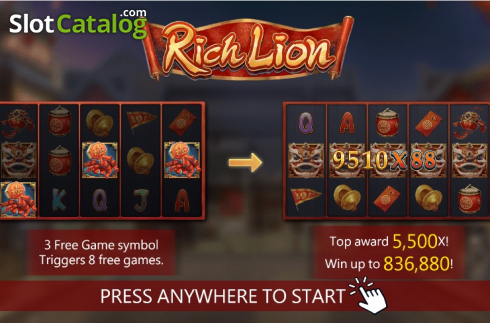 Скрин2. Rich Lion слот