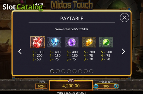 Скрин7. Midas Touch (Dragoon Soft) слот